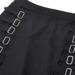 kw367 thora buckle skirt with high slits & buckles by dark in love