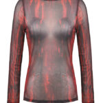 tw620 black and red tie dye mesh versatile gothic top by dark in love