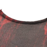 tw620 black and red tie dye mesh versatile gothic top by dark in love