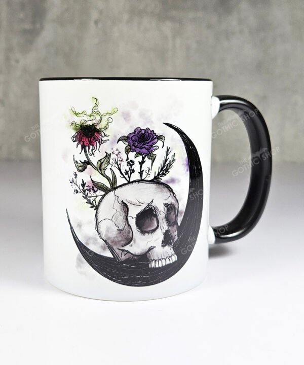 spring skull gothic ceramic mug with option to personalise