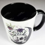 spring skull gothic ceramic mug with option to personalise
