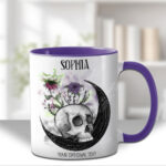 spring skull gothic ceramic mug with option to personalise