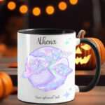friggin bats & books pastel pink blue gothic ceramic mug with option to personalise