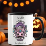 pumpkin spice coffin gothic ceramic mug with option to personalise