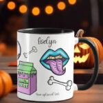 zombie brain juice gothic ceramic mug with option to personalise