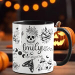 mystical images gothic witchy ceramic mug with option to personalise