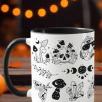 mystical images gothic witchy ceramic mug with option to personalise