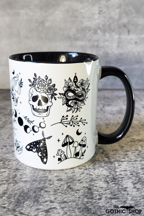 mystical images gothic witchy ceramic mug with option to personalise