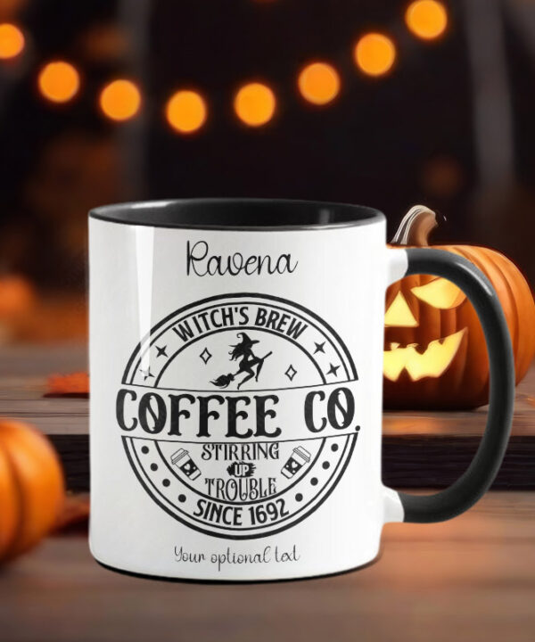 witch's brew coffee co gothic ceramic mug with option to personalise