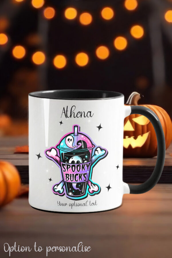 spooky bucks gothic ceramic mug with option to personalise
