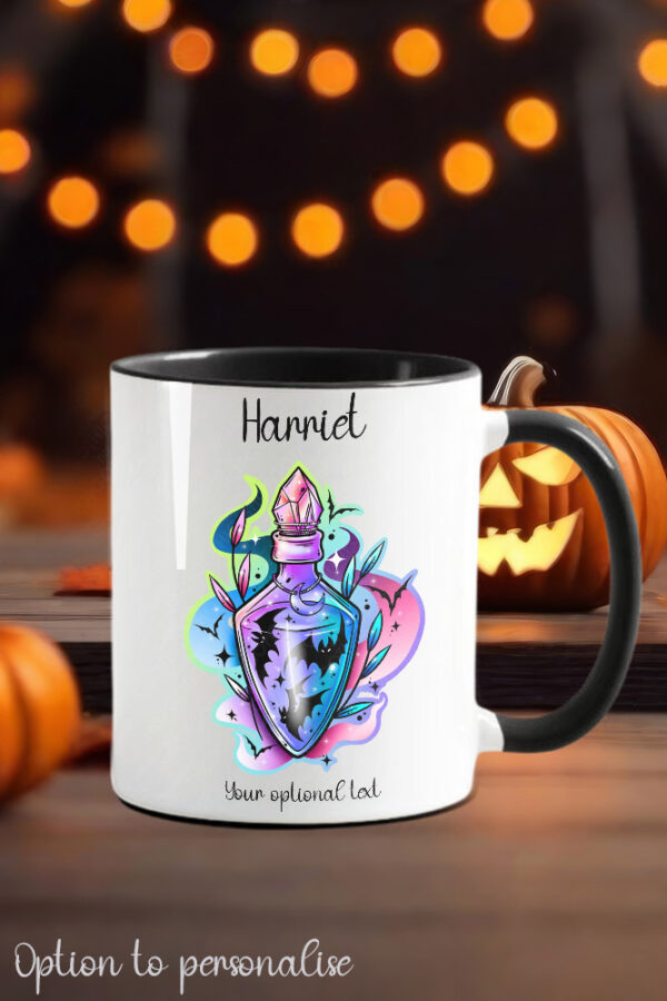 bats potions gothic ceramic mug with option to personalise