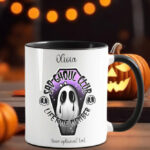 sad ghoul club ghostie gothic ceramic mug with option to personalise
