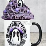 sad ghoul club ghostie gothic ceramic mug with option to personalise