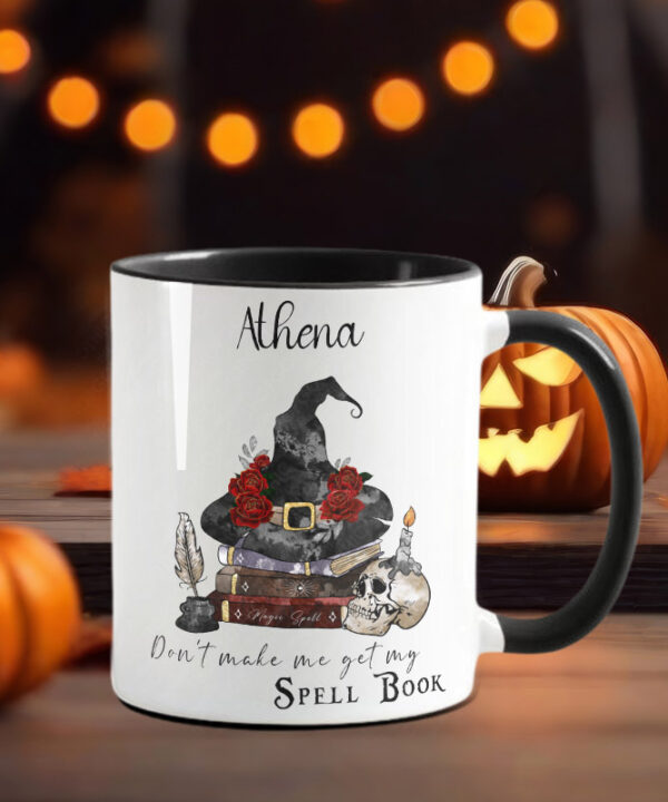 witchy spell book mug with option to personalise
