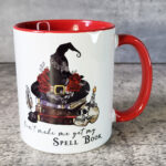 witchy spell book mug with option to personalise