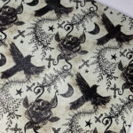ravens & roses grey gothic glass chopping board