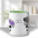 personalised skull couple congratulations wedding mug