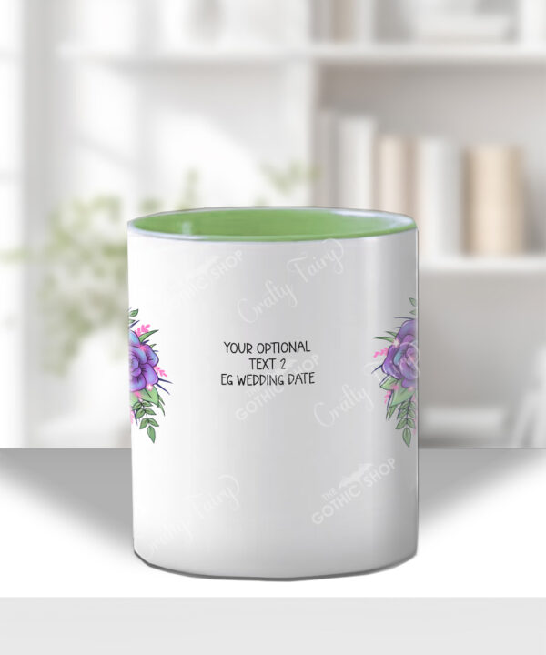 personalised skull bride wedding mug gift