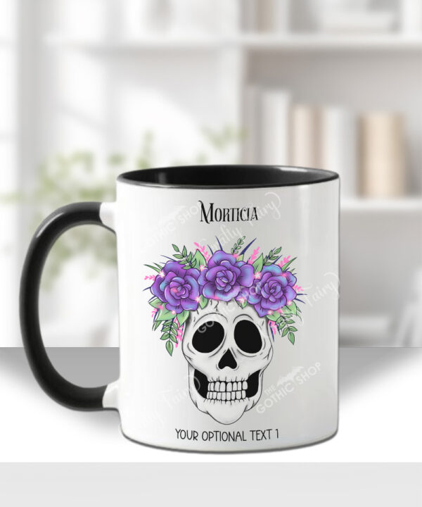 personalised skull bride wedding mug gift