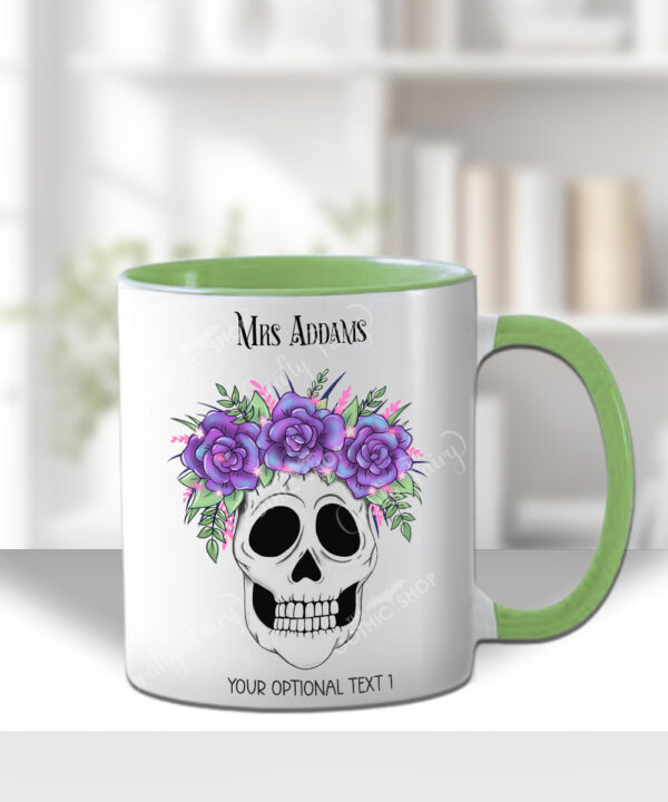 personalised skull bride wedding mug gift