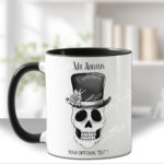 personalised skull bridegroom wedding mug gift
