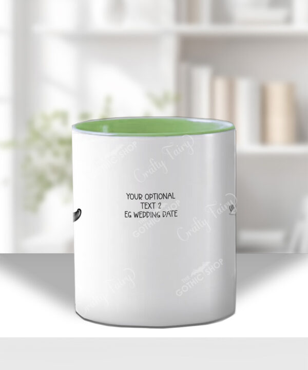 personalised skull bridegroom wedding mug gift