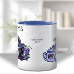 personalised blue buried grim reaper blueberry mug gift