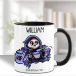 personalised blue buried grim reaper blueberry mug gift