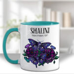 personalised mystical purple moths and crystals gothic mug