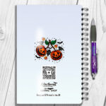 personalised halloween pumpkin cherries notebook journal