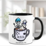personalised skelly hot chocolate gothic mug