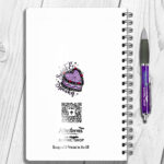 personalised sweet spooky heart goth cake gothic notebook journal