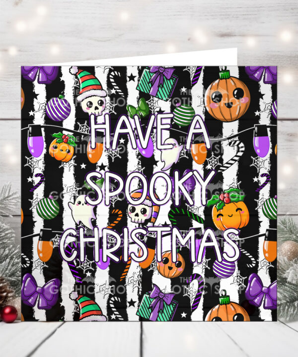 frightening festivities christmas spooky gothic card