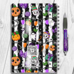 personalised frightening festivities christmas spooky gothic notebook journal