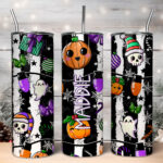 personalised frightening festivities christmas spooky gothic 20oz straight tumbler