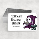 personalised haunted library ghostie reader gothic rectangular tin gift