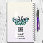 personalised cute kawaii death moth gothic notebook journal