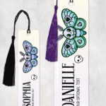 personalised cute kawaii death moth metal bookmark thank you gift