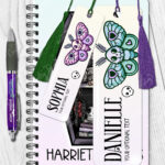 personalised cute kawaii death moth metal bookmark thank you gift