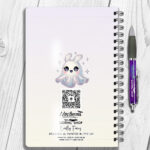 personalised cute kawaii ghost bunny spooky halloween notebook journal