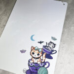 personalised kitschy kitty cats in teacups planner whiteboard metal sign