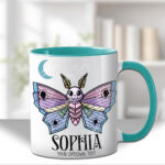 personalised origami death moth gothic spooky mug