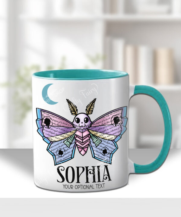personalised origami death moth gothic spooky mug