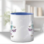 personalised pretty goth moth spooky mug