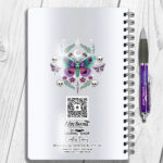personalised pretty goth moth notebook journal