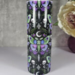 personalised pretty goth moth 20oz straight tumbler