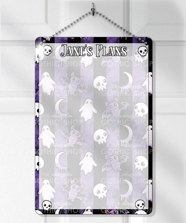 15424 personalised bats ghosts gothic purple planner 1