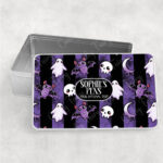 15425 personalised bats ghosts gothic purple tin 1