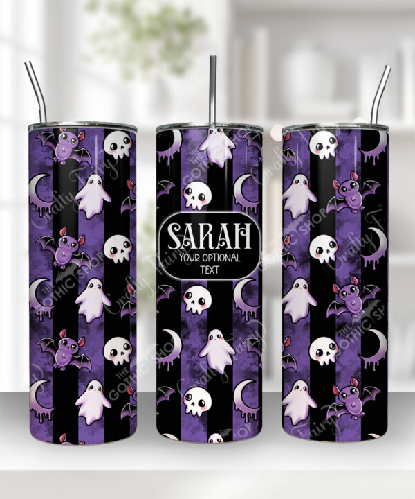 15426 personalised bats ghosts gothic purple tumbler 1