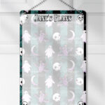 15429 personalised bats ghosts gothic green planner 1